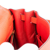 Hermes Togo Leather Kelly 28 2015 Bandouliere Coral Red