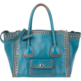 Prada Blue Limited Leather Vitello Handbag