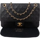 Chanel Quilted Lambskin 24K Gold Double Flap Shoulder Bag