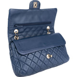 Chanel Quilted Lambskin Double Flap Crossbody Bag