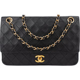 Chanel Quilted Lambskin 24K Gold Double Flap Shoulder Bag