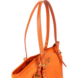 Prada Saffiano Orange Nylon Handbag