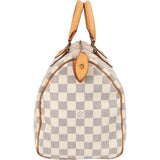Louis Vuitton Damier Azur Monogram Speedy 30 Handbag