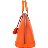 Louis Vuitton Orange Epi Leather Alma PM Handbag
