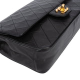 Chanel Quilted Lambskin 24K Gold Double Flap Shoulder Bag