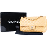 Chanel Quilted Lambskin 24K Gold Medium Double Flap Bag