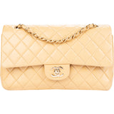 Chanel Quilted Lambskin 24K Gold Medium Double Flap Bag