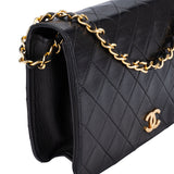 Chanel Quilted Lambskin 24K Gold Single Flap Shoulder Bag