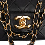 Chanel Quilted Lambskin 24K Gold Double Flap Shoulder Bag