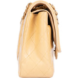 Chanel Quilted Lambskin 24K Gold Medium Double Flap Bag