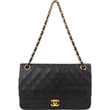 Chanel Quilted Lambskin 24K Gold Double Flap Shoulder Bag