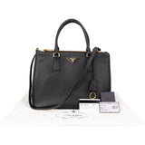 Prada Black Saffiano Leather Galleria Handbag