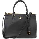 Prada Black Saffiano Leather Galleria Handbag