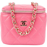 Chanel Quilted Caviar Leather Mini Vanity Crossbody Bag