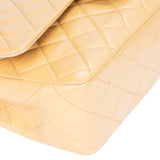 Chanel Quilted Lambskin 24K Gold Medium Double Flap Bag