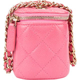 Chanel Quilted Caviar Leather Mini Vanity Crossbody Bag