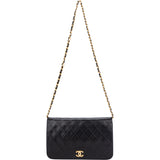 Chanel Quilted Lambskin 24K Gold Single Flap Shoulder Bag