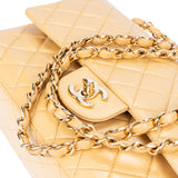 Chanel Quilted Lambskin 24K Gold Medium Double Flap Bag