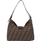 Fendi FF Monogram Baguette Buckle Shoulder Bag