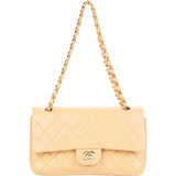 Chanel Quilted Lambskin 24K Gold Medium Double Flap Bag