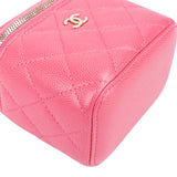 Chanel Quilted Caviar Leather Mini Vanity Crossbody Bag