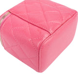 Chanel Quilted Caviar Leather Mini Vanity Crossbody Bag