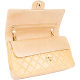 Chanel Quilted Lambskin 24K Gold Medium Double Flap Bag