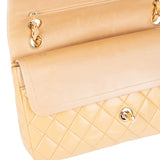 Chanel Quilted Lambskin 24K Gold Medium Double Flap Bag