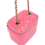 Chanel Quilted Caviar Leather Mini Vanity Crossbody Bag