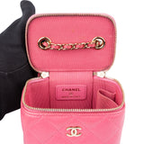 Chanel Quilted Caviar Leather Mini Vanity Crossbody Bag