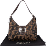 Fendi FF Monogram Baguette Buckle Shoulder Bag