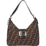 Fendi FF Monogram Baguette Buckle Shoulder Bag