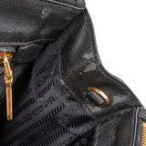 Prada Black Saffiano Leather Galleria Handbag