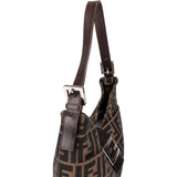 Fendi FF Monogram Baguette Buckle Shoulder Bag