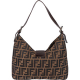 Fendi FF Monogram Baguette Buckle Shoulder Bag