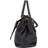 Prada Black Leather Vitello Handbag
