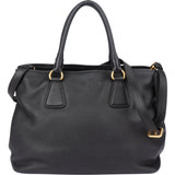 Prada Black Leather Vitello Handbag