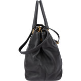 Prada Black Leather Vitello Handbag