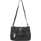 Prada Black Leather Vitello Handbag