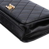 Chanel Quilted Lambskin 24K Gold Mini Single Flap Crossbody Bag