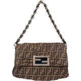Fendi FF Monogram Big Baguette Buckle Shoulder Bag