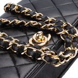 Chanel Quilted Lambskin 24K Gold Mini Single Flap Crossbody Bag