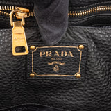Prada Black Leather Vitello Handbag