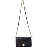 Chanel Quilted Lambskin 24K Gold Mini Single Flap Crossbody Bag