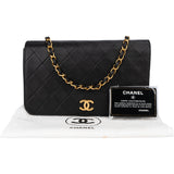 Chanel Quilted Lambskin 24K Gold Single Flap Shoulder Bag