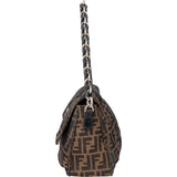 Fendi FF Monogram Big Baguette Buckle Shoulder Bag