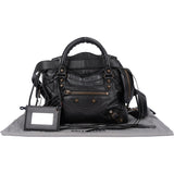 Balenciaga Black Leather City Handbag
