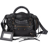 Balenciaga Black Leather City Handbag