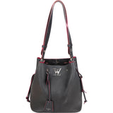 Louis Vuitton Black Leather Lockme Bucket Shoulder Bag