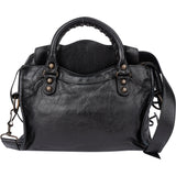 Balenciaga Black Leather City Handbag